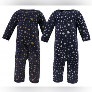 Hudson Premium Quilted Coveralls With Metallic Stars Boys Size 0 - 3 Months NWT